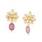Indian Kundan Small Earrings for Women - Indian Traditional Small Jhumka Chandbali Kundan Stud Earrings in Gold & White Tone Bollywood Style Small Dangle Earrings for Women Bridal Jewellery